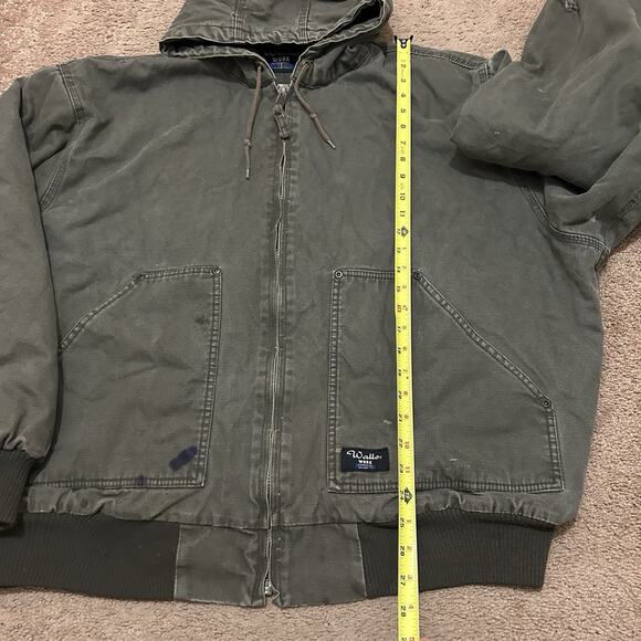Walls Workwear Hooded Canvas Jacket Size 2XL Distressed Green - Picture 7 of 13